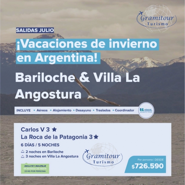 BARILOCHE Y VILLA LA ANGOSTURA VAC DE INV 2024